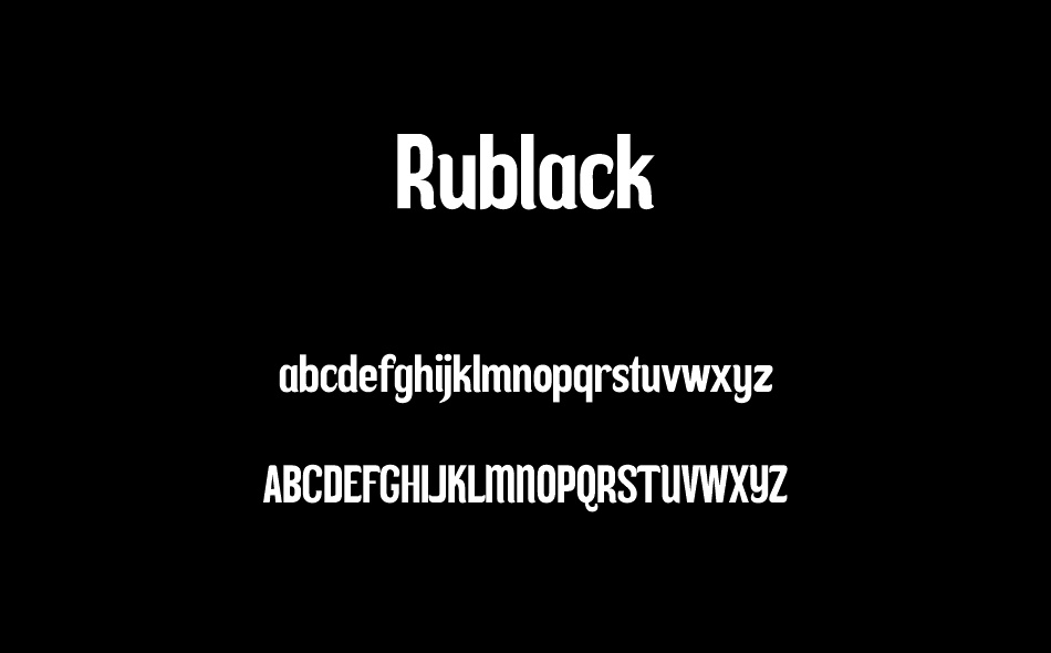 Rublack font