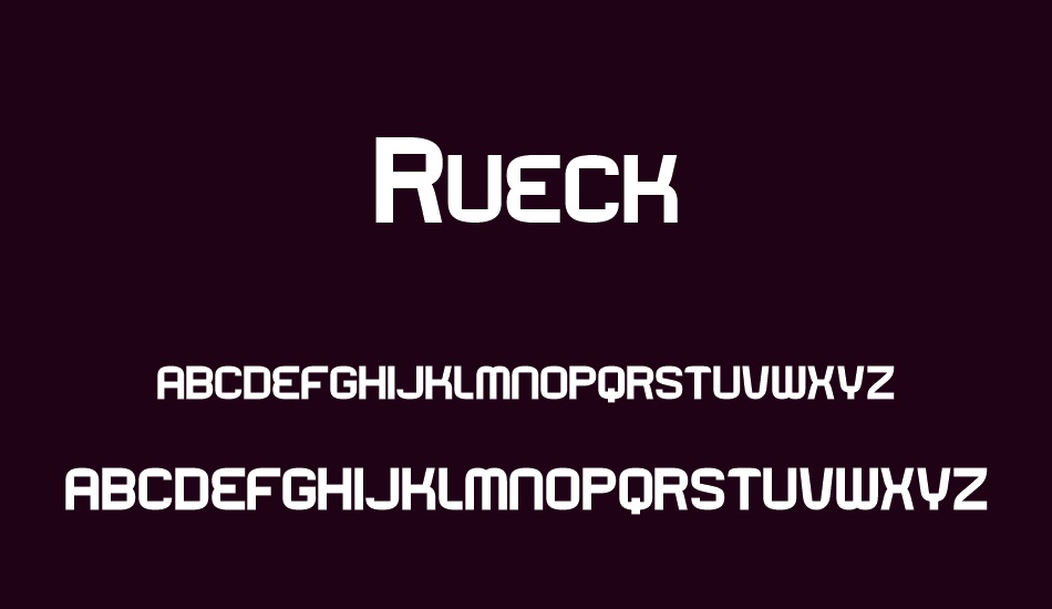 rueck font