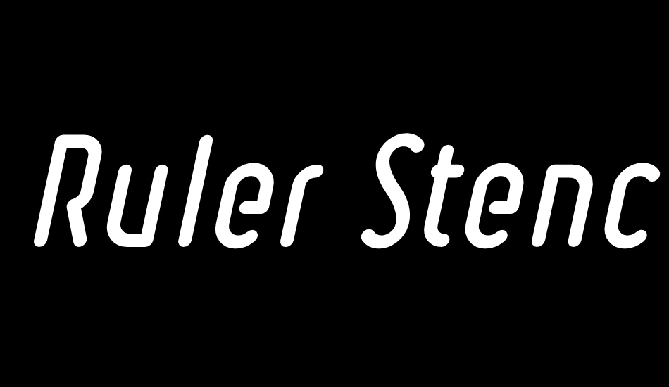 ruler-stencil font big