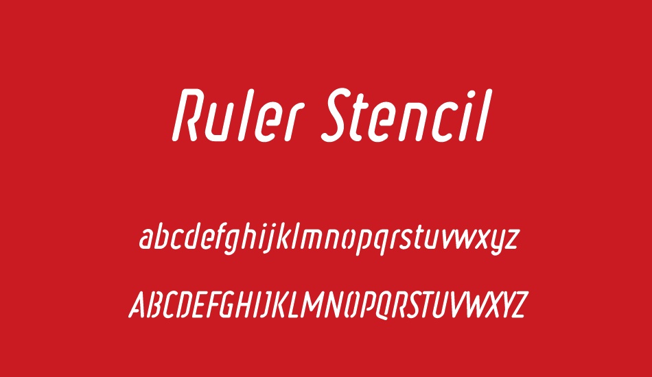 ruler-stencil font