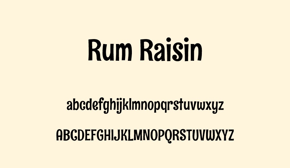 rum-raisin font