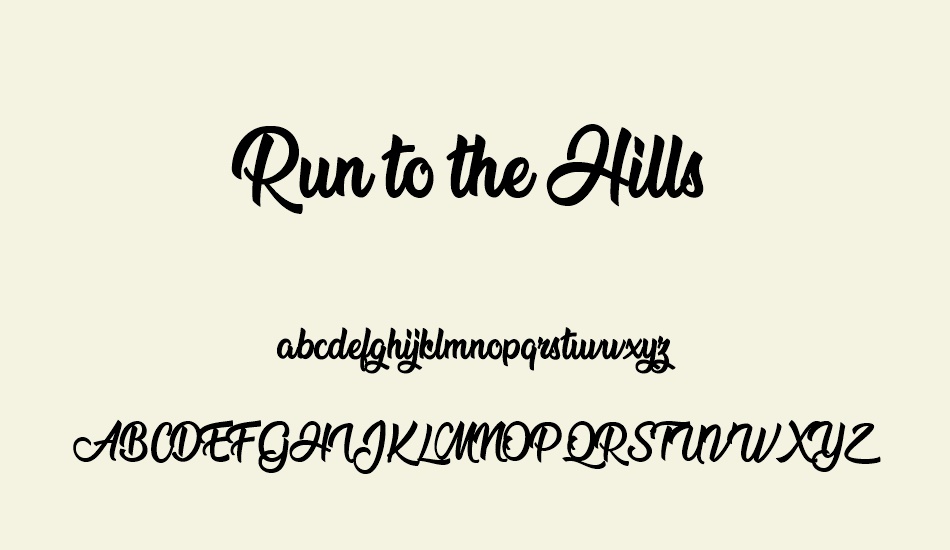 run-to-the-hills-personal-use font