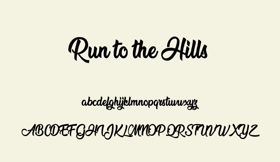 run-to-the-hills-personal-use font