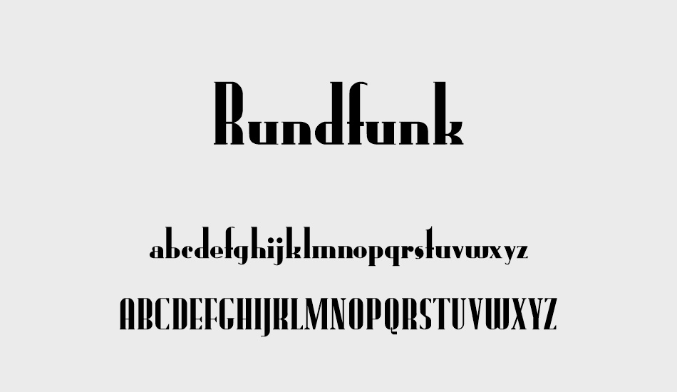 rundfunk font