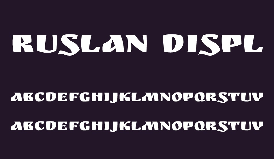 ruslan-display font