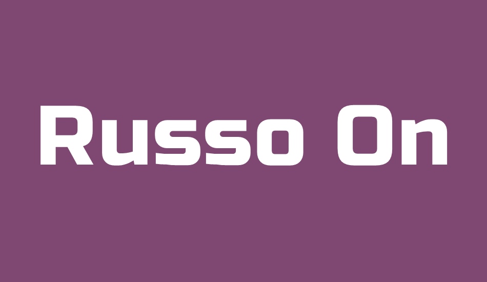 russo-one font big