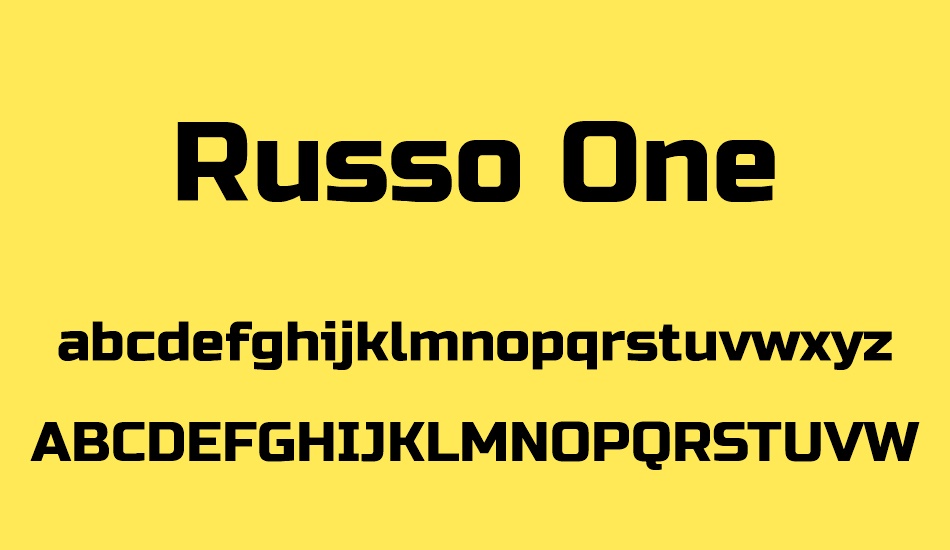 russo-one font