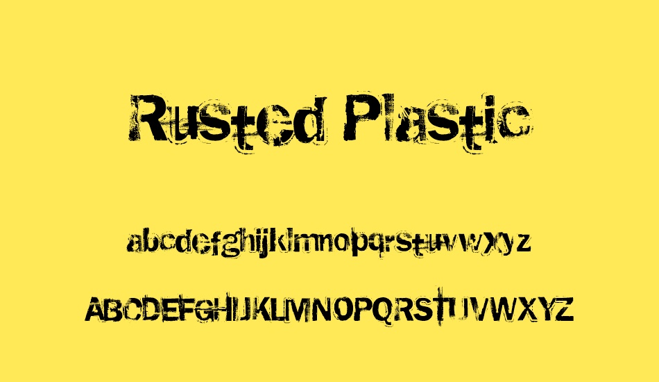 rusted-plastic font