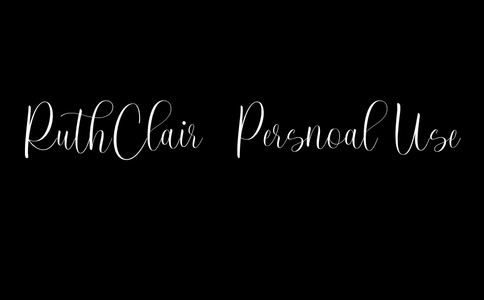 Ruth Clair font big