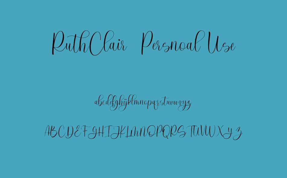 Ruth Clair font