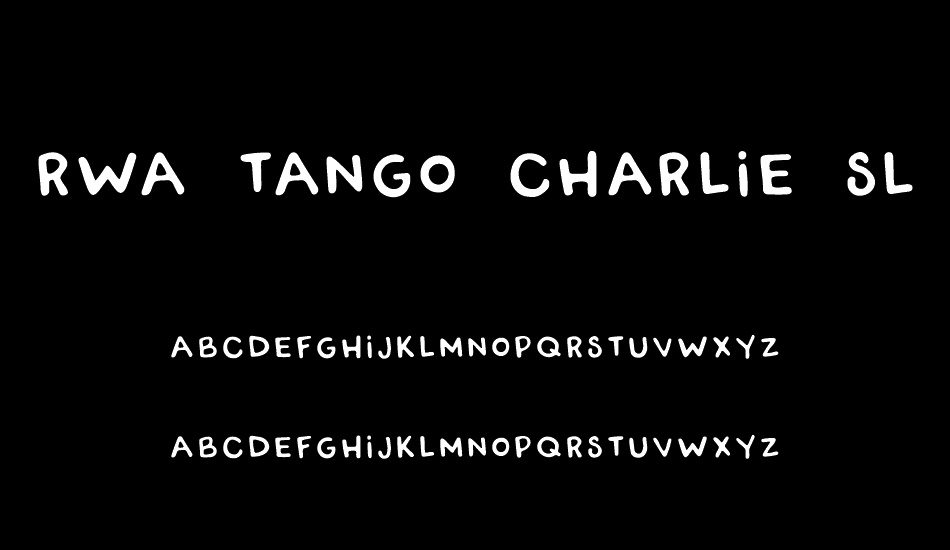 rwa-tango-charlie-slanted font