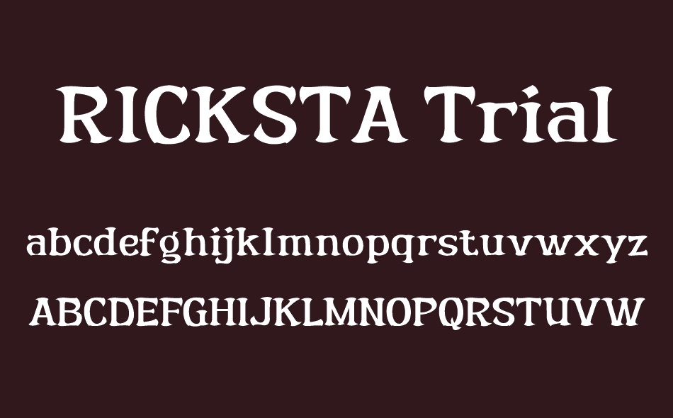 RICKSTA Trial font