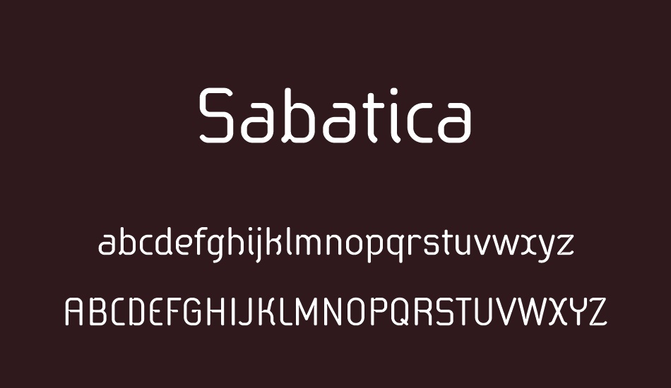 sabatica-regular font