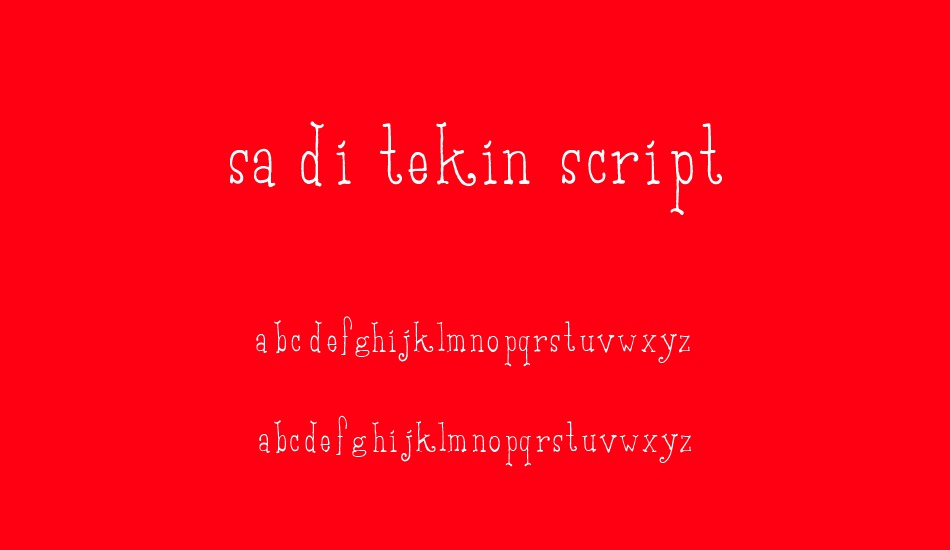 sadi-tekin-script font