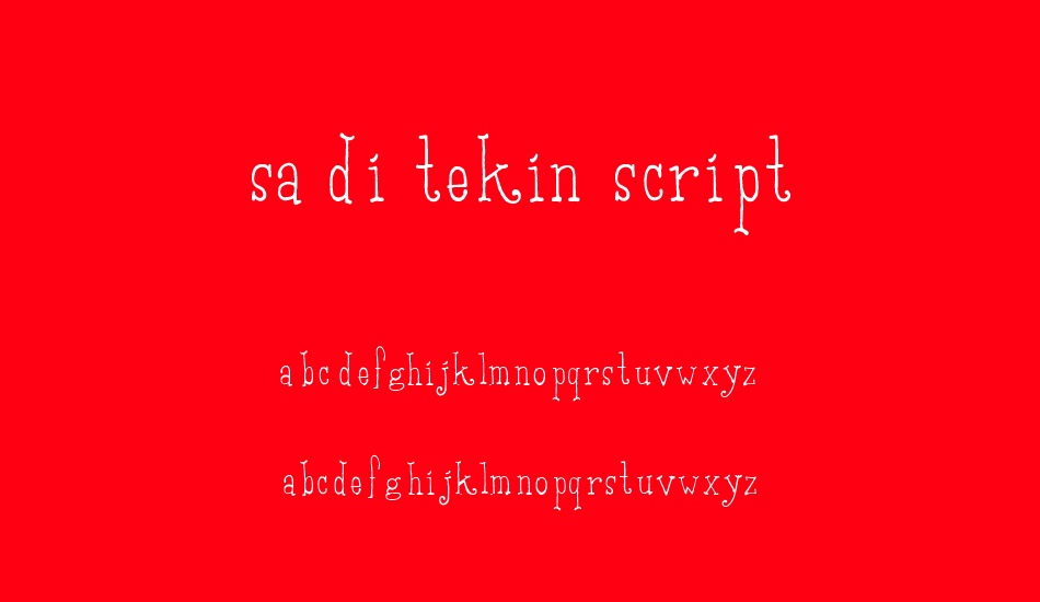 sadi-tekin-script font