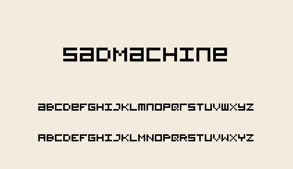 sadmachine font