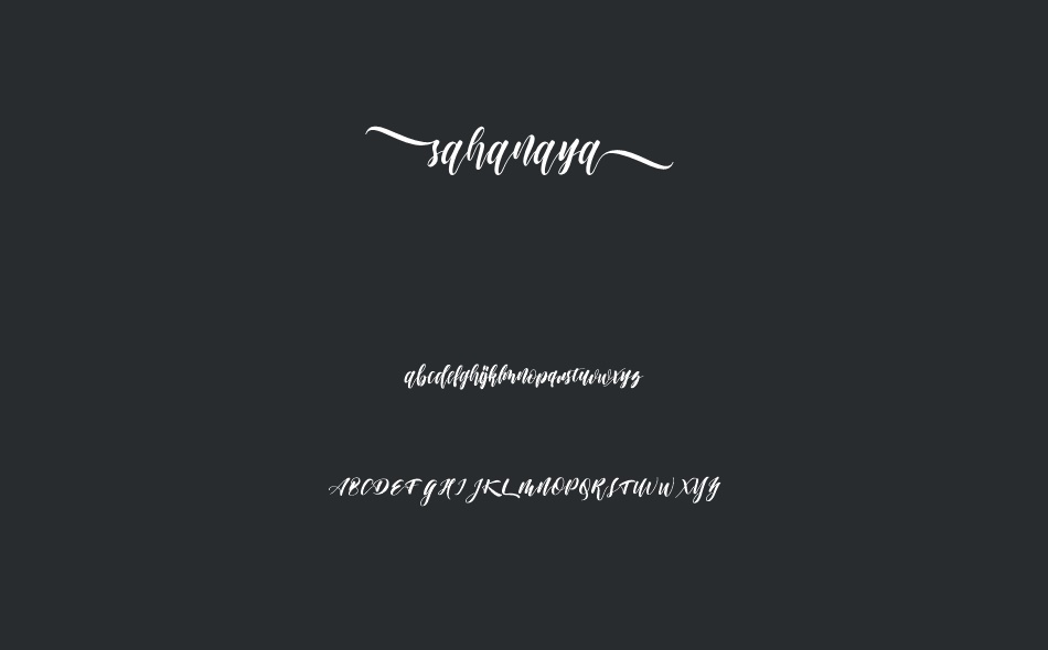 Sahanaya font