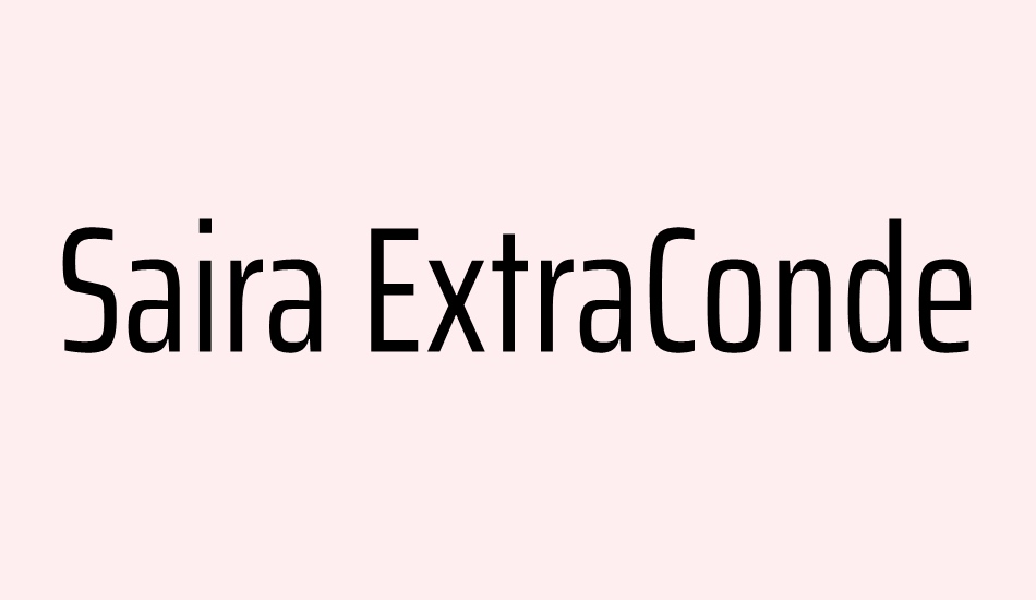 saira-extracondensed font big