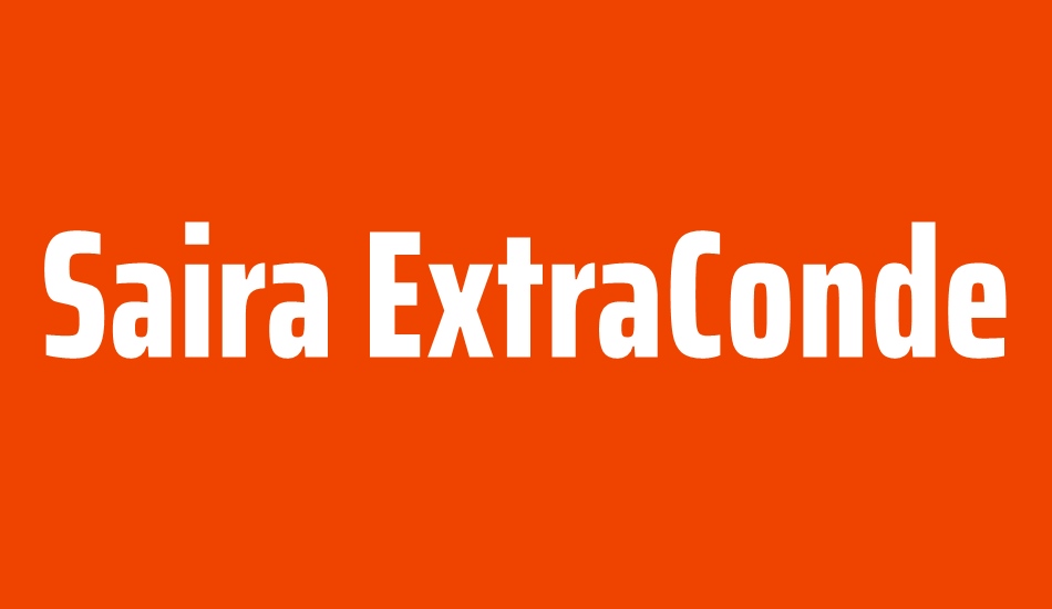 saira-extracondensed-extrabold font big