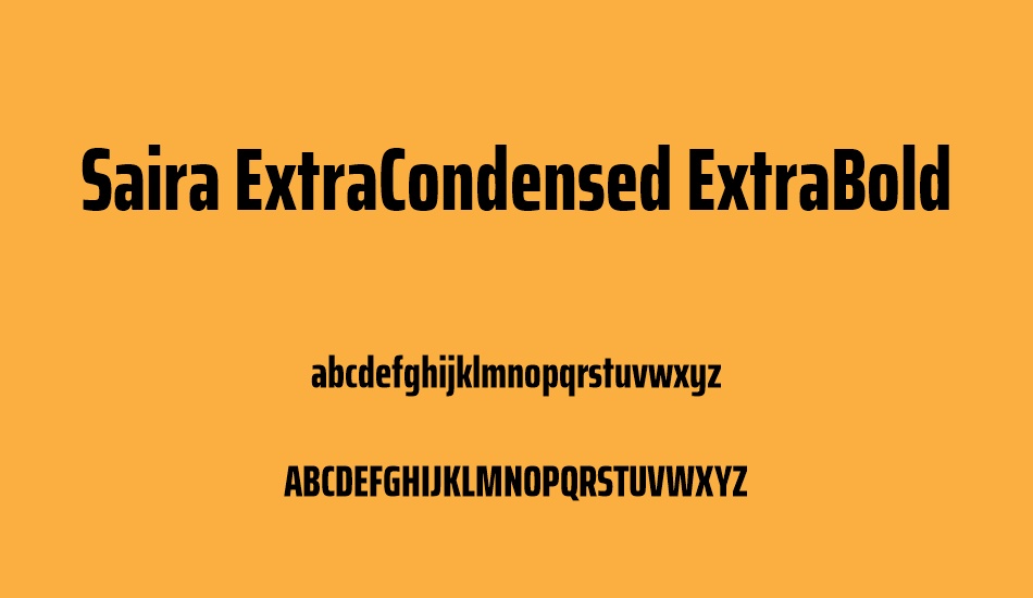 saira-extracondensed-extrabold font
