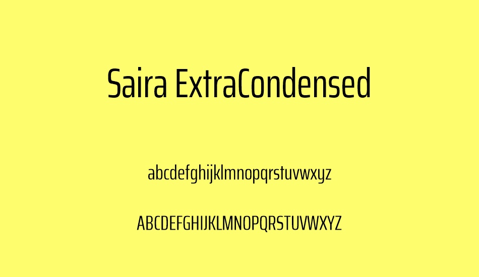 saira-extracondensed font