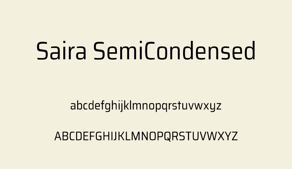 saira-semicondensed font