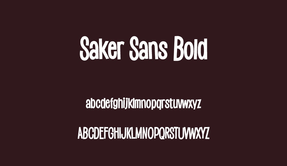 saker-sans-bold-personal-use font
