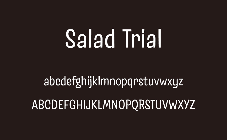 Salad font