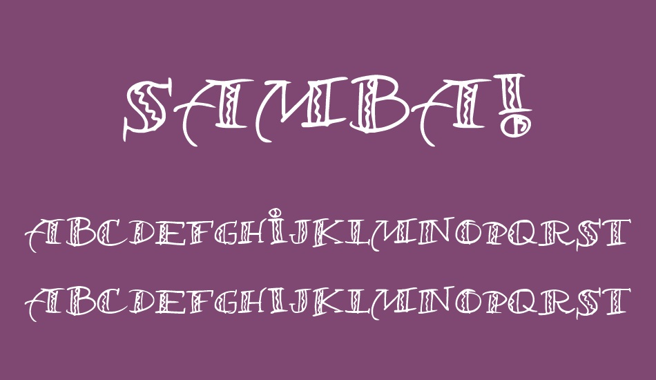 samba font