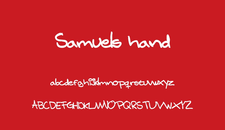 samuels-hand font