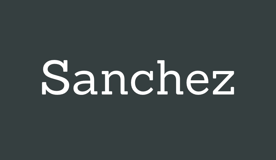 sanchez-regular font big