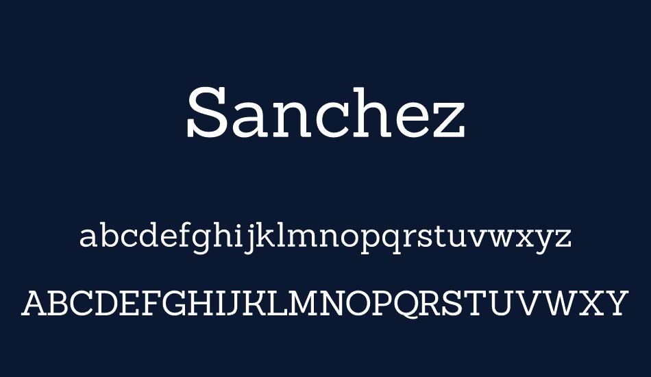 sanchez-regular font