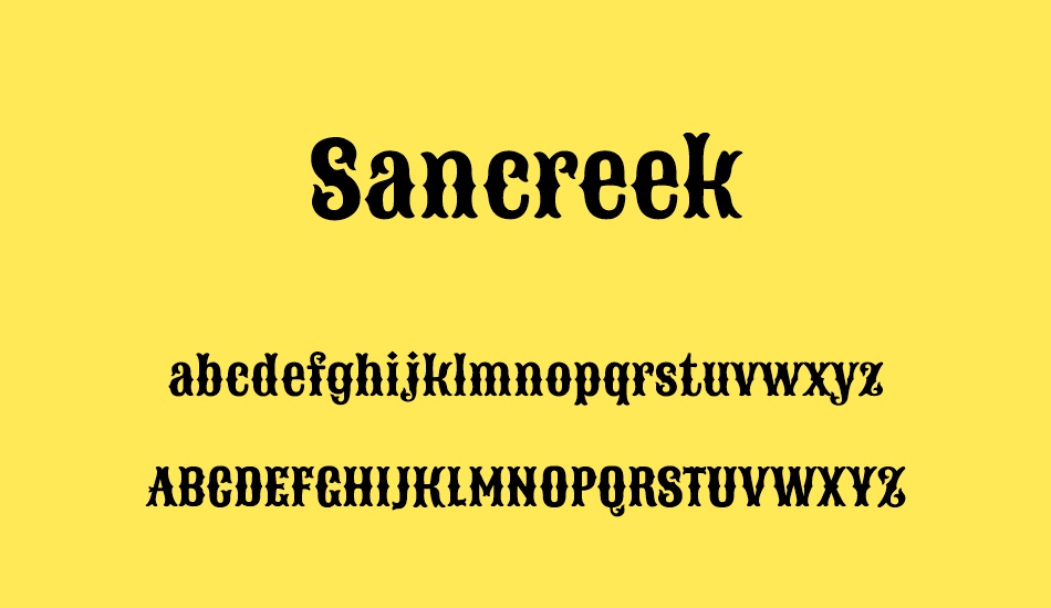 sancreek font