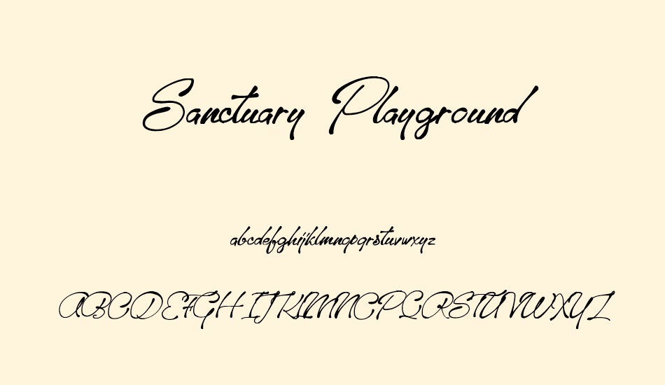 sanctuary-playground font