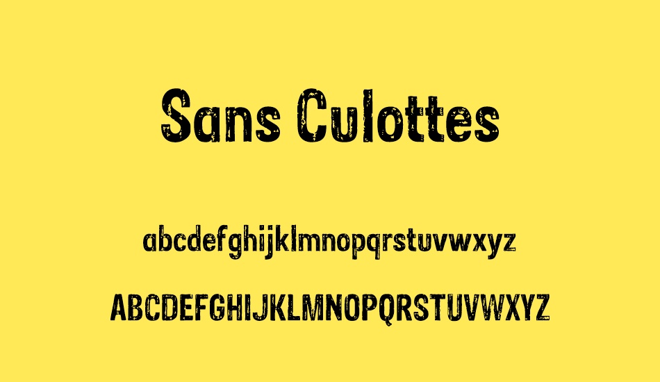 sans-culottes font