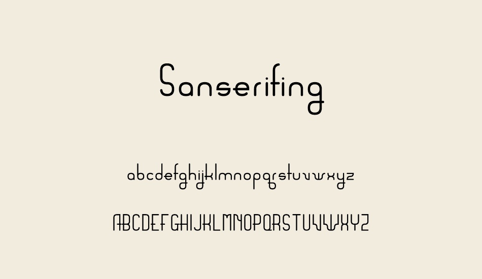 sanserifing font