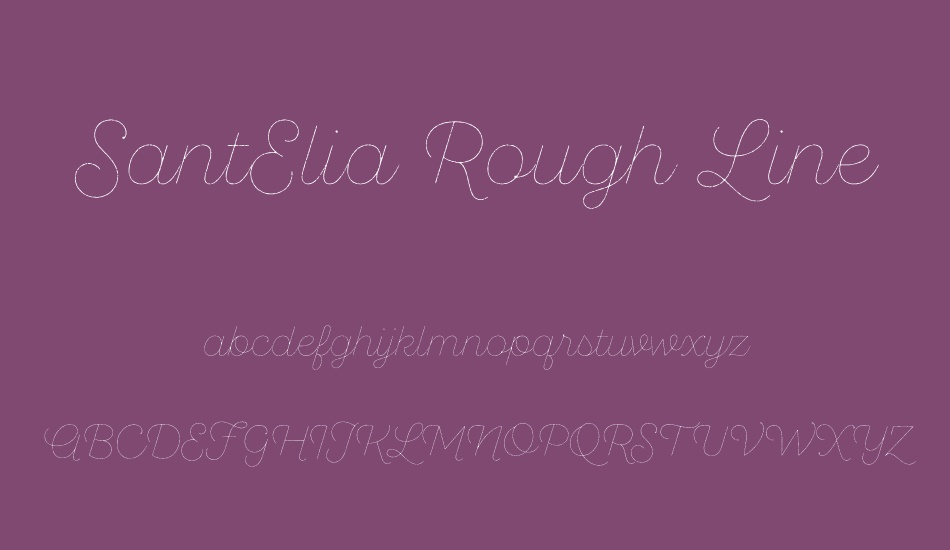 santelia-rough-line font