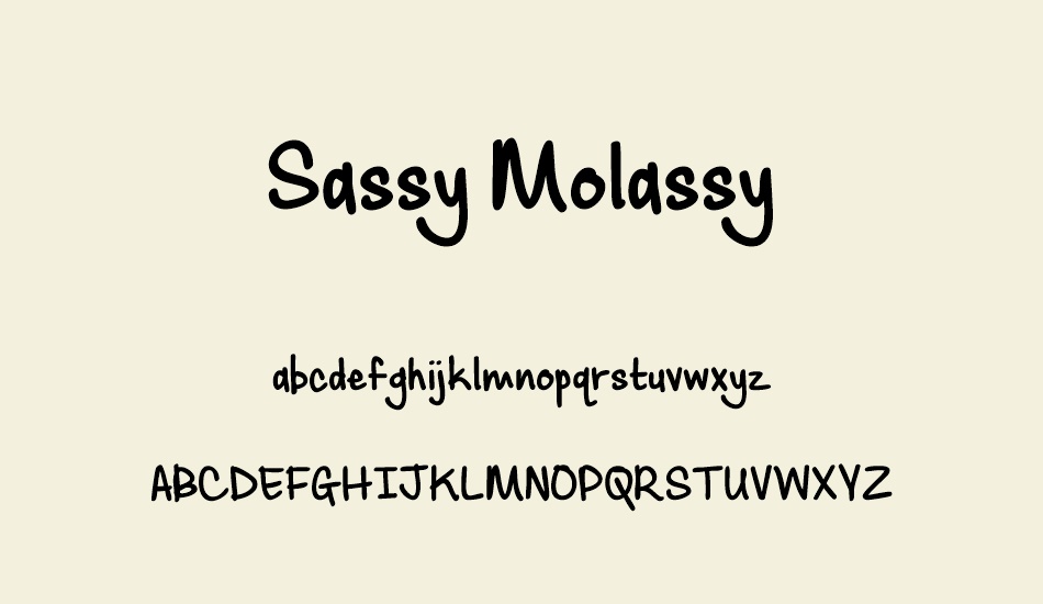 sassy-molassy font