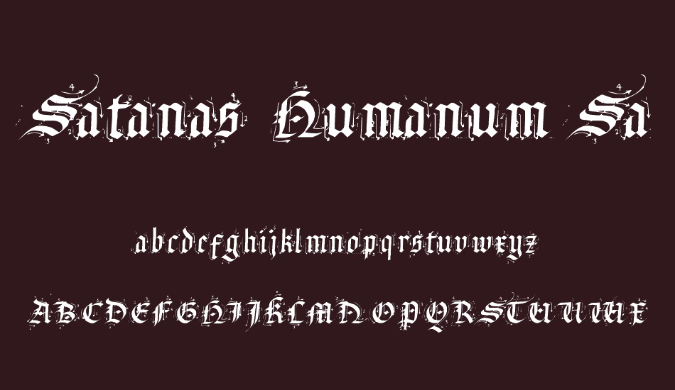 satanas-humanum-salvator font