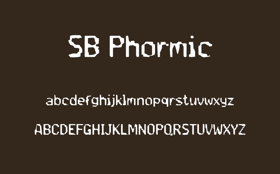 SB Phormic font