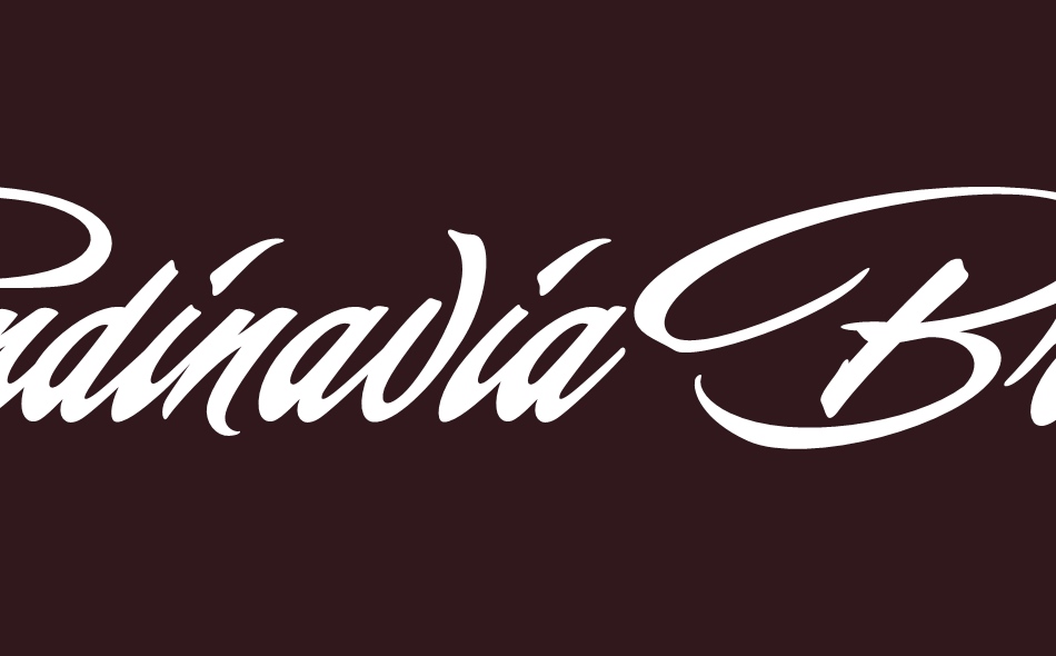 Scandinavia Brush font big