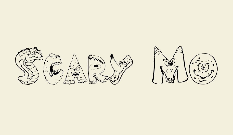 scary-monsters font big