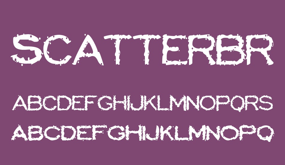 scatterbrained-restrained font