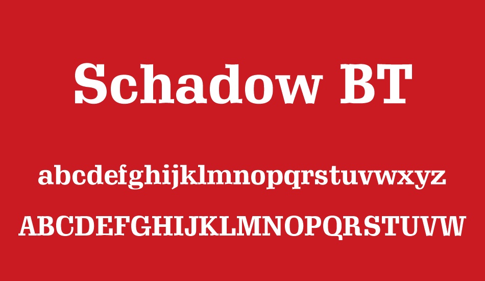 schadow-bt font