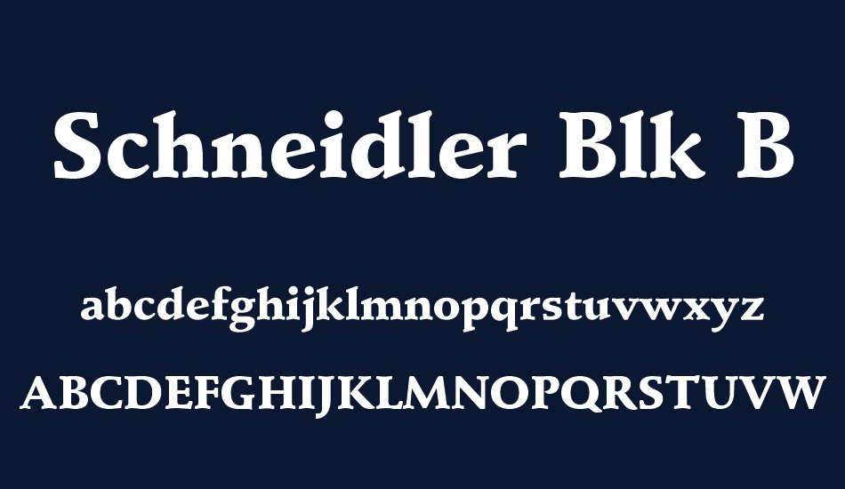 schneidler-blk-bt font