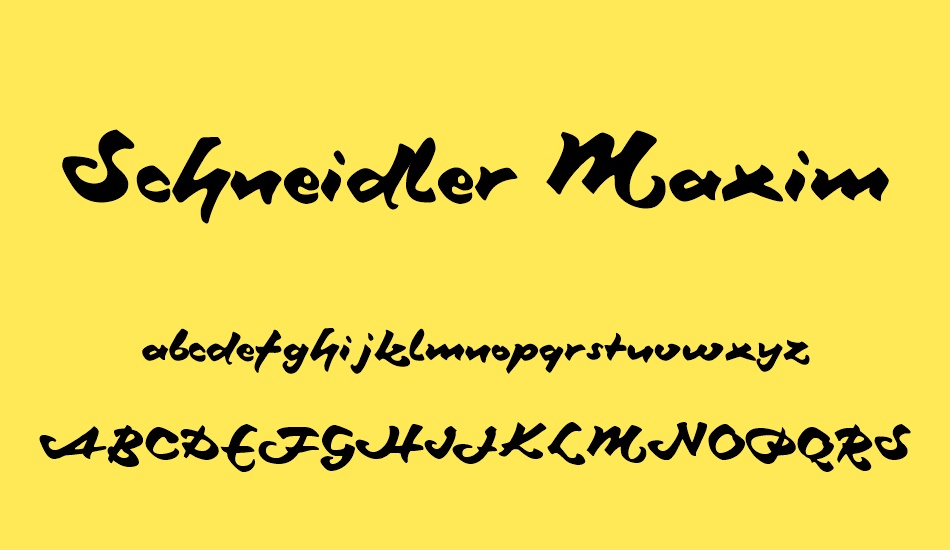 schneidler-maxim font