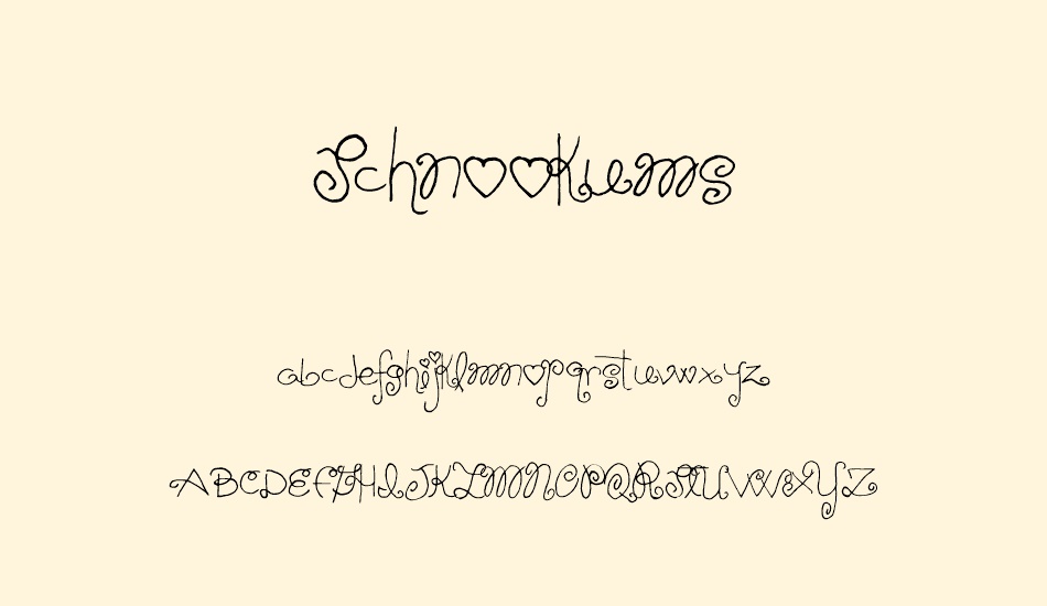 schnookums font