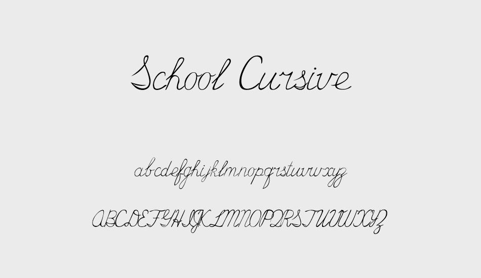 school-cursive font