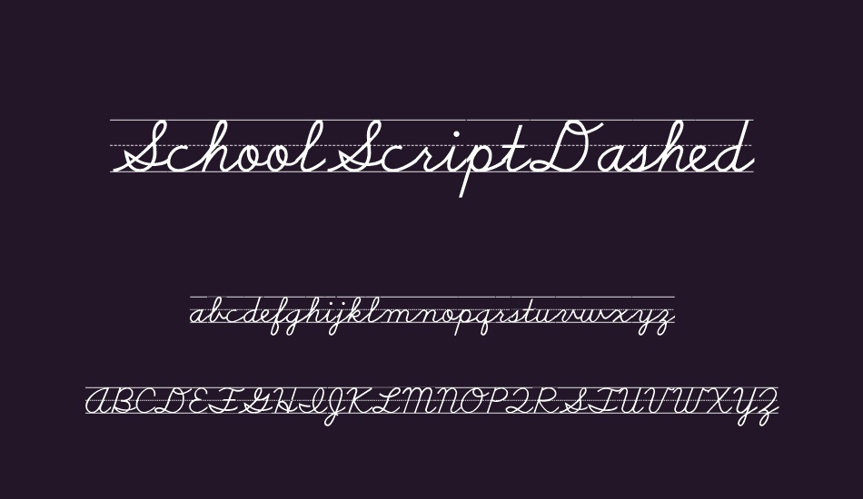 schoolscriptdashed font