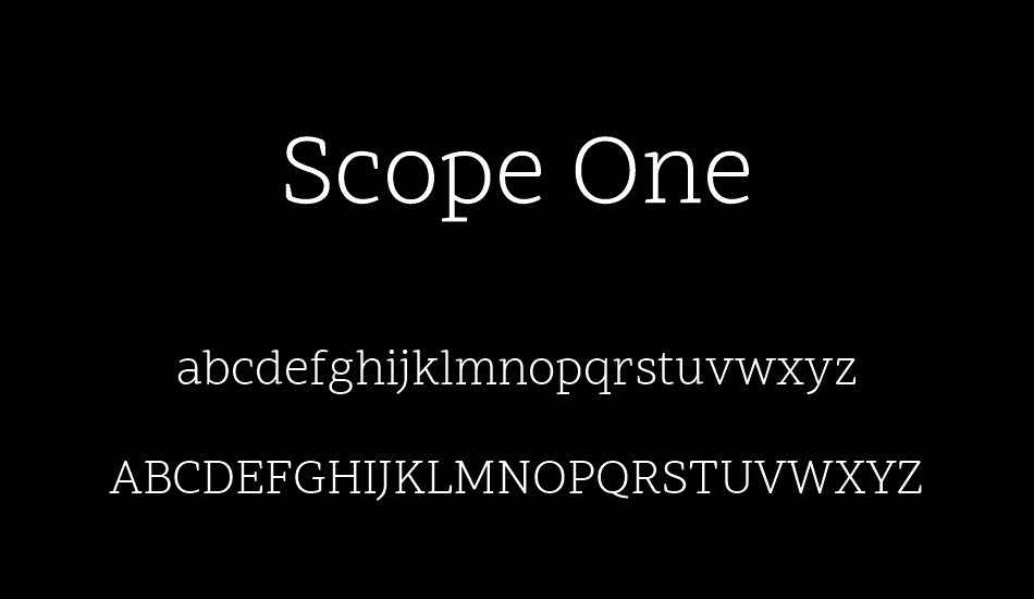 scope-one font